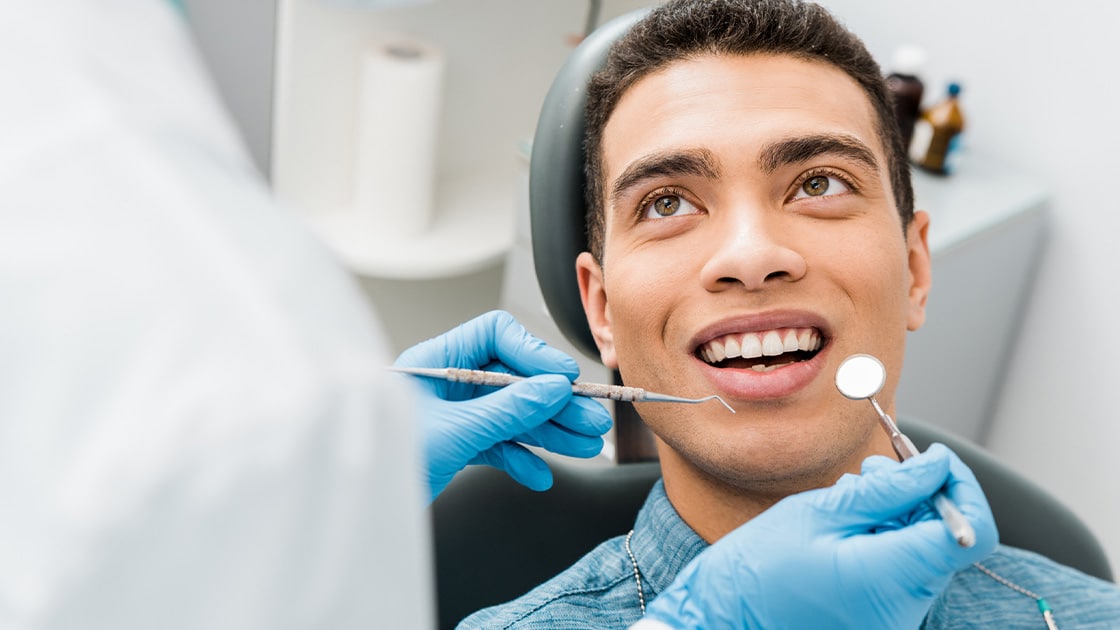Man in dental chair